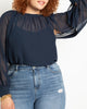 Georgie Open Tie Sleeve Blouse - thumbnail