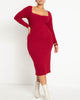 Mila Sweater Knit Midi Dress - thumbnail