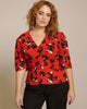 Short Sleeve Blouse with Ruched Detail - thumbnail