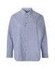 Navy & White Cotton Upcycled Shirt - thumbnail