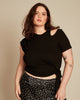 Amor Wrap Rib Tee - thumbnail