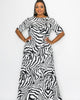 Lauren Zebra Tiered Maxi Dress - thumbnail