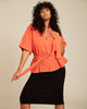 Cuffed V-Neck Blouse - thumbnail