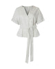 Cuffed V-Neck Blouse - thumbnail