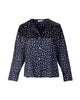 Dot Fitted Collar Blouse - thumbnail