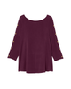Ione 3/4 Sleeve Button Sleeve Tee - thumbnail