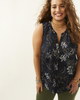 Oshay Hi-Low Botanical Print Sleeveless Top - thumbnail