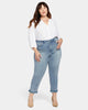 Margot Girlfriend Printed Cuff Jean - thumbnail