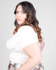 Tracy Drape Neck Tee in Ivory - thumbnail