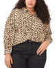 Sheila Animal Button Down Blouse - thumbnail