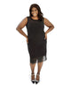 Sheer Block Midi Dress - thumbnail