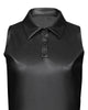 Leather Sleeveless Polo - thumbnail