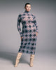 Printed Mesh Midi Dress - thumbnail