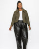 Erica Shearling Crop Jacket - thumbnail