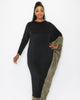 Amelie Feather Contrast Maxi Dress - thumbnail