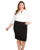 Suede Pencil Skirt - thumbnail