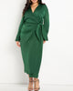 Quinn Satin Maxi Wrap Dress - thumbnail