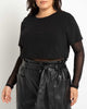 Sally Mesh Underlay Crop Top - thumbnail