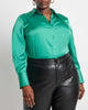 Priscilla Satin Button Down - thumbnail