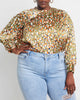 Cynthia Draped Satin Blouse - thumbnail