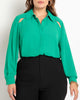 Aster Cutout Detail Collared Blouse - thumbnail
