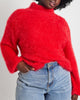 Viv Mock Neck Faux Fur Sweater - thumbnail