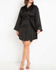 Leann Satin Shirtdress With Tie Waist - thumbnail