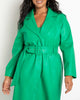 Greta Belted Faux Leather Coat - thumbnail
