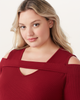 Jenna Cold-Shoulder Ribbed Knit Sweater - thumbnail