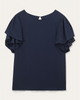 Amara Ruffle Tulip Sleeve Blouse - thumbnail