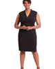 Georgie Pleated Surplice Dress - thumbnail