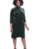 Serene Ruched Velvet Dress - thumbnail