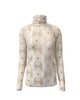 Printed Mesh Turtleneck - thumbnail