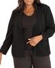 Plus Size Lined Core Blazer Jacket - thumbnail