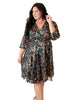 Silk Burnout Wrap Dress - thumbnail