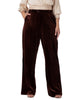 Women's Pleated Velvet High-Waisted Flare Pants - thumbnail
