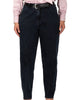 Women's High Waist Curved Denim Trouser Pants - thumbnail