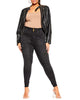 Katie Cropped Biker Jacket - thumbnail