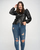 Vegan Leather Wrap Top - thumbnail