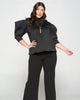 Statement Sleeve Neoprene Top - thumbnail