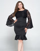 Bell Sleeve Lace Dress - thumbnail