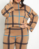 Serena Windowpane Plaid Sweater - thumbnail