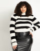 Eleanor Fuzzy Striped Sweater - thumbnail