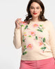 Honey Crewneck Falling Poppy Oyster Multi - thumbnail