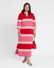 Classic Colorblock Maxi Dress Pink - thumbnail