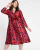 Lucille Wrap Dress Holiday Floral - thumbnail