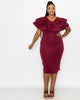 Kyra Cascading Midi Dress - thumbnail