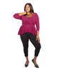 Faux High Low Wrap Blouse - thumbnail