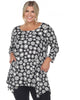 Printed Geometric Circle Tunic Top - thumbnail