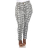 Faux Suede Snake Print Pants - thumbnail